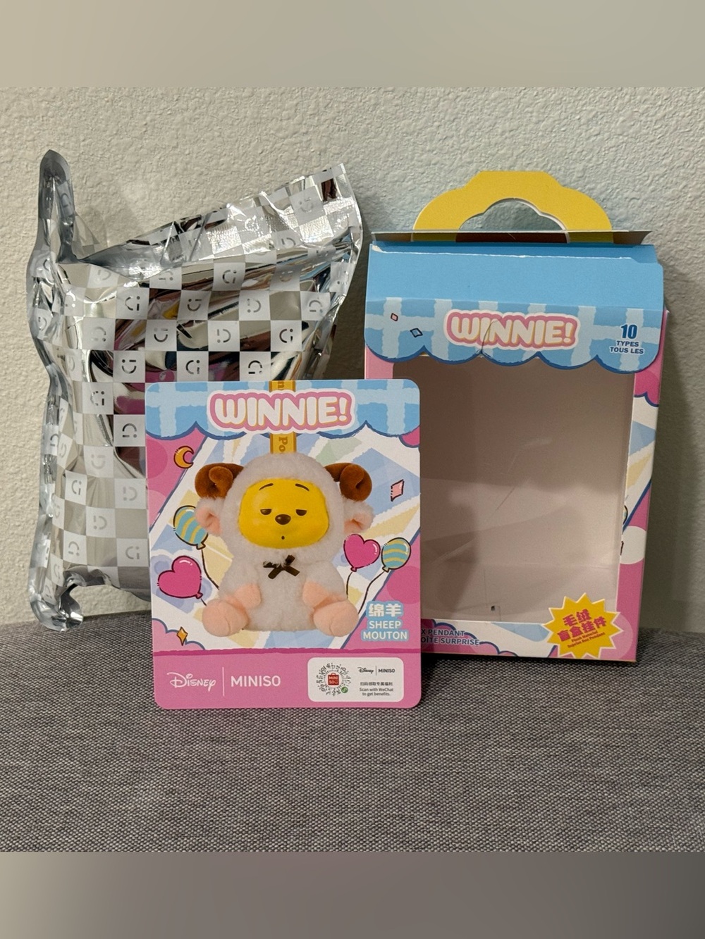 MINISO WINNIE THE POOH PLUSH VINYL BLIND BOX PENDANT FIGURE CONFIRMED SHEEP